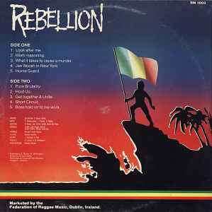 Image of Back Cover of LP - VG/VG+ - JAH WOOSH & SIS BEE, Rebellion (Form; SM1003, UK 1981), Ringwear on sleeve.,  - 4445264S
