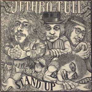 Image of Front Cover of 5025066E: LP - JETHRO TULL, Stand Up (Island Pink/Black Block Logo; ILPS 9103, UK 1969, GateFold Pop up Sleeve) Nasty Looking Mark on Side 2 Does Not Affect Play  VG+/G