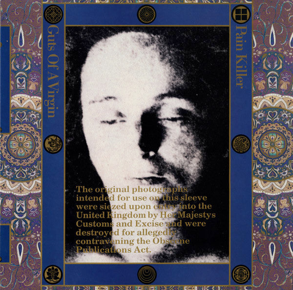 Image of Front Cover of Mini LP - VG/VG+ - PAIN KILLER (JOHN ZORN & BILL LASWELL), Guts Of A Virgin (Earache; MOSH45, UK 1991), A handful of the lightest hairlines only.,  - 3126127E