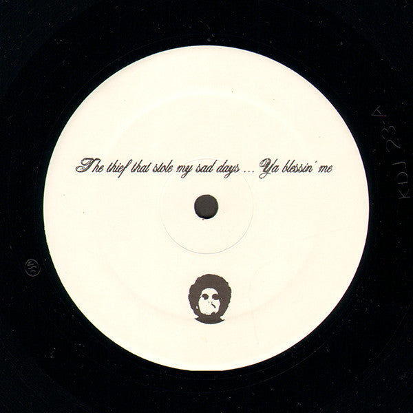 Image of Front Cover of 12" - /VG - MOODYMANN, The Thief That Stole My Sad Days... Ya Blessin' Me (KDJ; KDJ 23A/23B,  2004, Plain Sleeve), Black marker on label., A1	(Moodymann Logo)	A2	Your Sweet Lovin	B	Untitled - 3816127C