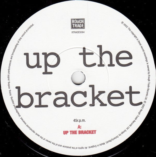Image of Label Cover of 5025241E: 7" - THE LIBERTINES, Up the Bracket / Boys in the Band (Rough Trade; RTRADES064, UK 2002, Picture Sleeve) Strong VG, Slight Sticker Damage To Sleeve  VG+/VG