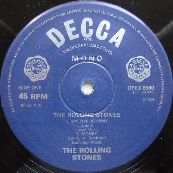 Image of Label Cover of 4515216C: 12" EP - THE ROLLING STONES, The Rolling Stones (Decca; DFEX 8560, UK 1982 Reissue, Picture Sleeve, Mono)   VG/VG