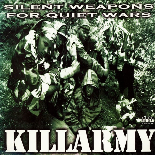Image of Front Cover of 2xLP - VG/G+ - KILLARMY, Silent Weapons For Quiet Wars (Wu-Tang; P1 50633, US 1997), Discs marked and hairlined. Sleeve in ripped shrink with minor corner wear. ,  - 3516231C