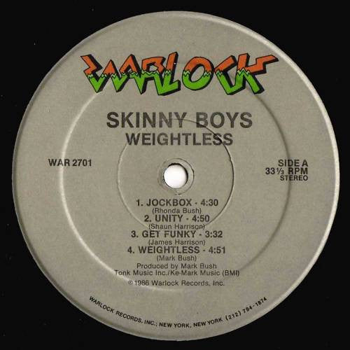 Image of Label Cover of LP - VG+/VG+ - SKINNY BOYS, Weightless (Warlock; 2701, US 1986), Still In Opened Shrinkwrap,  - 2826167E
