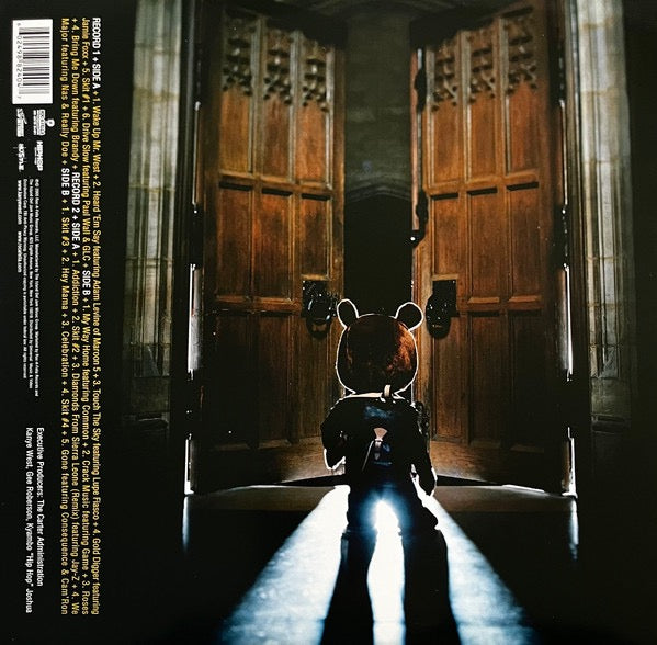 Image of Back Cover of 2xLP - VG/VG - KANYE WEST, Late Registration (Roc-A-Fella; B0004813-01, US 2005, Insert), Top seam is starting to burst. Discs have light marks only.,  - 4316807C