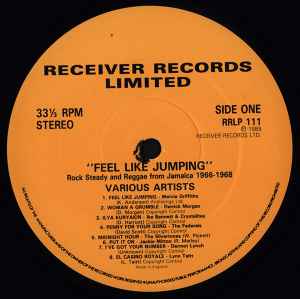 Image of Label Cover of LP - VG/VG - VARIOUS ARTISTS, Feel Like Jumping - Rocksteady & Reggae From Jamaica 1966-1968 (Receiver Records Limited; RRLP 111, UK 1989), ,  - 2716113C