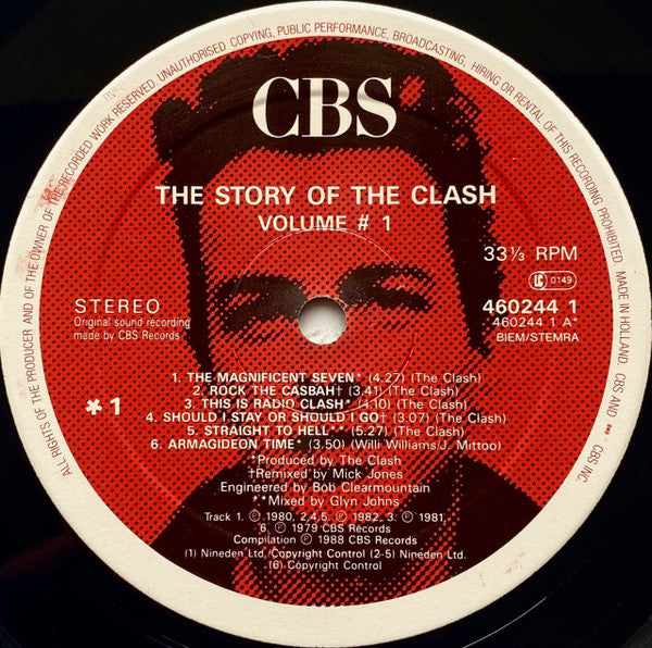 Image of Label Cover of 0125310E: 2xLP - THE CLASH, The Story Of The Clash - Volume 1 (CBS; 460244 1, Europe 1988, 2 Inners) Strong VG+, Stickered Sleeve  VG+/VG+