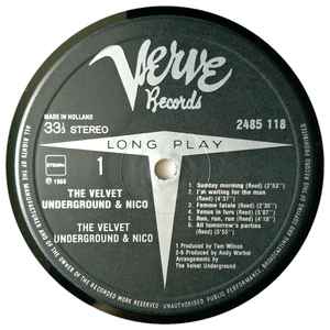Image of Label Cover of 5xLP - VG/VG - THE VELVET UNDERGROUND, The Velvet Underground (Polydor; VUBOX 1, UK 1986, Hype Stickered Box Set, Booklet, With Bonus LP), Most discs VG+, Another View is VG with light hairline marks, A few wispy marks on some sides, Glossy discs, Box has a split on upper left corner. Hype sticker stuck inside box, With booklet. ,  - 2616111C