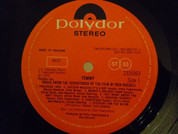 Image of Label Cover of 5115383C: 2xLP - THE WHO, Tommy - OST (Polydor; 2657 014, UK 1975, Gatefold, 2 Inners)   VG/G+