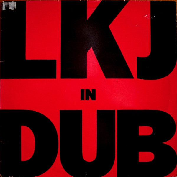 Image of Front Cover of LP - G+/G+ - LINTON KWESI JOHNSON, LKJ In Dub (Island; ILPS9650, UK 1980, Company Inner), Edge wear and sticker residue. Hairlines across both sides of disc.,  - 3346257S