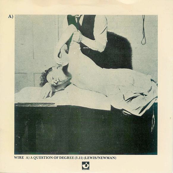 Image of Front Cover of 7" - VG+/EX - WIRE, A Question of Degree / Former Airline (Harvest Green; HAR5187, UK 1979, Picture Sleeve), Sleeve Creased,  - 0326221E