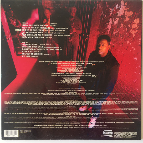 Image of Back Cover of LP - G+/G+ - DONALD D, Let The Horns Blow (Sire; 7599-26739-1, Germany 1991), Sleeve has sticker damage on front, wear and creasing at edges / corners,  - 2216361C
