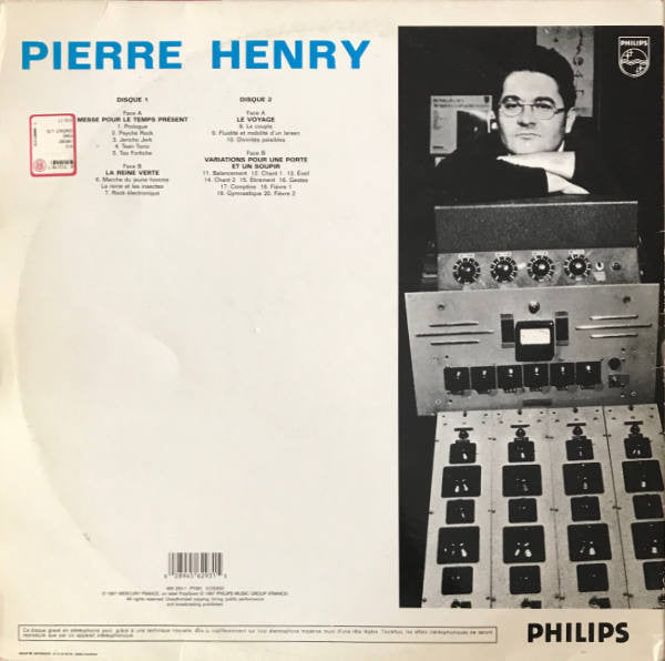 Image of Back Cover of 2xLP - VG/VG+ - PIERRE HENRY & MICHEL COLOMBIER, Messe Pour Le Temps Present (Philips; 456293, France 1997 Reissue, Gatefold), Edge Wear,  - 4046056S