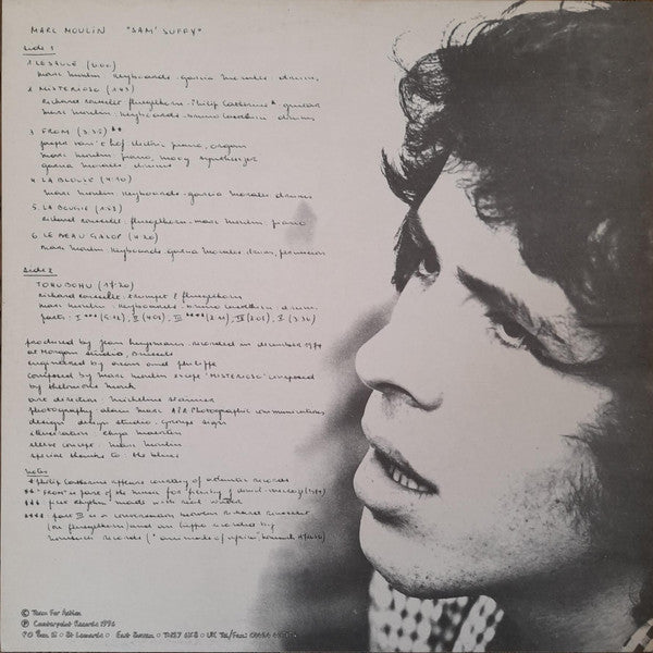 Image of Back Cover of 4715172C: LP - MARC MOULIN, Sam Suffy (Counterpoint; CR003, UK 1996 Reissue)   VG/VG