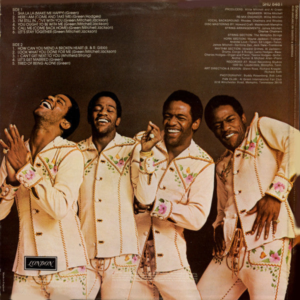 Image of Back Cover of LP - G+/VG - AL GREEN, Greatest Hits (London Plum; SHU 8481, UK 1975, Laminated Front Sleeve), Small tear on rear sleeve image, creases. Light hairlines. ,  - 4226173E