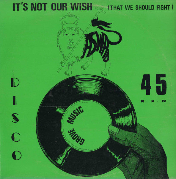 Image of Front Cover of 12" - G+/VG - ASWAD, It's Not Our Wish / Stranger (Grove Music; GMDM 9, UK 1978, Picture Sleeve, Green Vinyl), ,  - 3016319C