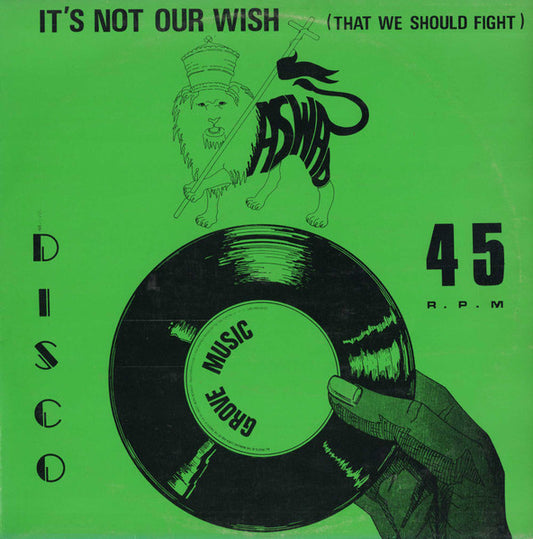 Image of Front Cover of 12" - G+/VG - ASWAD, It's Not Our Wish / Stranger (Grove Music; GMDM 9, UK 1978, Picture Sleeve, Green Vinyl), ,  - 3016319C