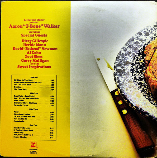 Image of Back Cover of 2xLP - VG/VG - T-BONE WALKER, Very Rare (Reprise; K94001, UK 1973, Gatefold), A few light hairlines. Ringwear. Corner cut top left.,  - 2226276E