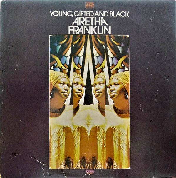 Image of Front Cover of 5144288S: LP - ARETHA FRANKLIN, Young, Gifted And Black (Atlantic; K 40323, UK 1972, Picture Sleeve) Light marks. Light wear to sleeve with light evidence of previous sticker.  VG/VG