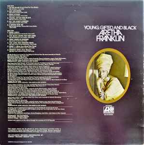 Image of Back Cover of 5144288S: LP - ARETHA FRANKLIN, Young, Gifted And Black (Atlantic; K 40323, UK 1972, Picture Sleeve) Light marks. Light wear to sleeve with light evidence of previous sticker.  VG/VG