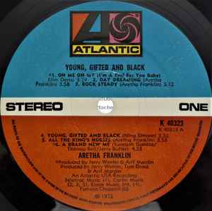 Image of Label Cover of 5144288S: LP - ARETHA FRANKLIN, Young, Gifted And Black (Atlantic; K 40323, UK 1972, Picture Sleeve) Light marks. Light wear to sleeve with light evidence of previous sticker.  VG/VG