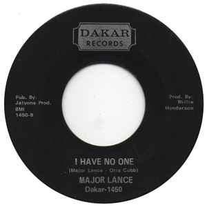 Image of Back Cover of 7" - /VG - MAJOR LANCE, Do the Tighten Up / I Have No One (Dakar; 1450, US 1968), Light marks (more on A side).,  - 2726090E