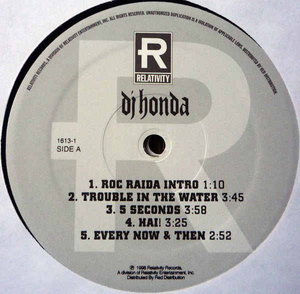 Image of Label Cover of 2xLP - VG+/VG+ - DJ HONDA, HII (Relativity; 1613-1, US 1998), Shrink-wrap; a sticker on plastic at back,  - 2816367C