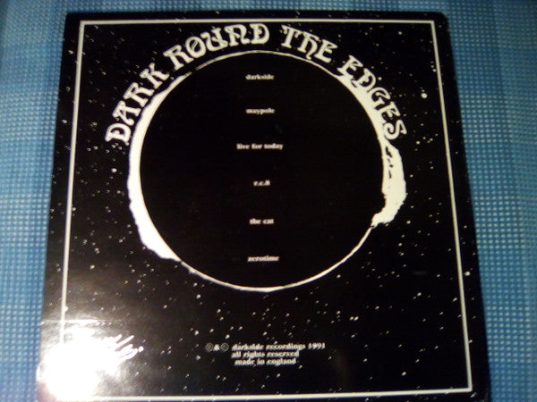 Image of Back Cover of 3624447E: LP - DARK, Dark Round the Edges (Darkside; 001, UK 1991 Reissue, Black Sleeve, Insert, Numbered Limited Edition of 225) 107/225  VG+/VG+