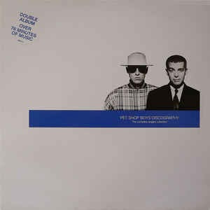 Image of Front Cover of 5144294S: 2xLP - PET SHOP BOYS, Discography (Parlophone; PMTV3, UK 1991, 2 Inners) Beautiful LPs, cover and inners, has old HMV price sticker on front  VG+/VG+