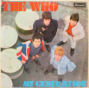 Image of Front Cover of 3945114S: LP - THE WHO, Sings My Generation (Brunswick; LAT 8616, UK 1965, Laminated Front Robert Stace Sleeve, Mono) Intact sleeve but with notable wear on back cover. Disc is visually G+ but plays through with low surface noise, closer to VG sounding.  G+/G+