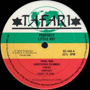 Image of Label Cover of LP - VG+/VG+ - LITTLE ROY, Prophesy (Tafari; SCLP448, US 1989, Picture Sleeve), Light ringwear. Writing on back of sleeve.,  - 4046132S