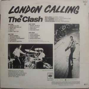 Image of Back Cover of 2xLP - VG/VG - THE CLASH, London Calling (CBS; CBS CLASH 3, UK 1979, 2 Inserts, First Press), Strong VG, Ring Wear,  - 3626302E