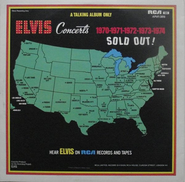 Image of Back Cover of LP - VG/VG - ELVIS PRESLEY, Having Fun With Elvis On Stage (RCA Victor Orange; APM1-0818, UK 1974), Strong VG,  - 2926147E