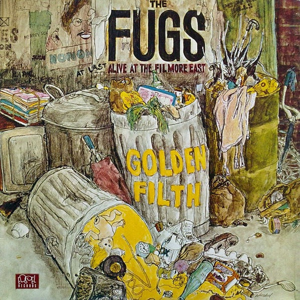 Image of Front Cover of 2014359C: LP - FUGS, Golden Filth - Live at the Fillmore East (Edsel; ED217, UK 1987 Reissue)   VG+/VG+