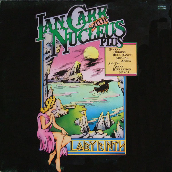 Image of Back Cover of LP - VG/VG+ - IAN CARR WITH NUCLEUS, Labyrinth (Vertigo Spaceship; 6360 091, UK 1973, Gatefold), 2 small inaudible surface marks. Strong VG sleeve. Creasing, corner wear, sight discolouration, faint ring wear.,  - 0746425S