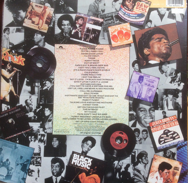 Image of Back Cover of 2xLP - VG/VG+ - JAMES BROWN, Solid Gold (30 Golden Hits - 21 Golden Years) (Polydor Red Label; 422-829 254-1 Y-2, US 1986 Reissue, Gatefold), ,  - 3826221E