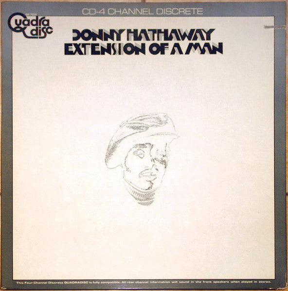Image of Front Cover of LP - VG/VG - DONNY HATHAWAY, Extension of a Man (Atco; QD 7029, US 1973, Gatefold, Quadraphonic), Corner cut top right. Vinyl is strong VG - just a few light marks.,  - 3626179E