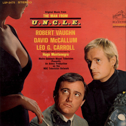 Image of Front Cover of LP - VG/VG - HUGO MONTENEGRO, Original Music from Man from U.N.C.L.E. (RCA; LSP3475, US 1965, Pasteback Sleeve, Company Inner), Strong VG - a few hairlines, feint ring wear,  - 2946271S