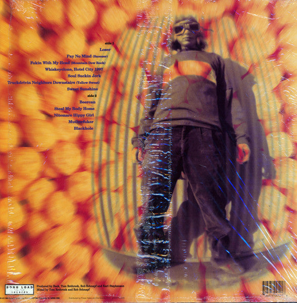 Image of Back Cover of LP - VG/G - BECK, Mellow Gold (Bong Load Records; BL12, US 1997 Reissue, Black Barcoded Sleeve), Light marks, strong VG sleeve just a small corner bump and minor edge wear.,  - 1216200C