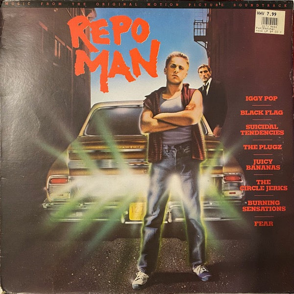 Image of Front Cover of LP - VG/VG - VARIOUS, Repo Man (Music From Original Motion Picture Soundtrack) (MCA Records; MCF 3223, UK 1984), Small sticker damage on front sleeve.,  - 1716248C