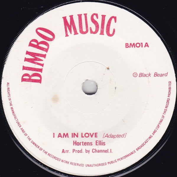 Image of Front Cover of 7" - /VG+ - HORTENSE ELLIS, I Am In Love (Bimbo Music; BM01, UK 1970s, Solid Centre), WOL,  - 3256106S