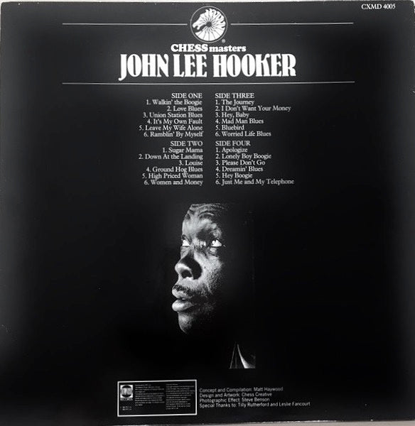Image of Back Cover of 2xLP - VG/VG+ - JOHN LEE HOOKER, Chess Masters (Charly; CXMD 4005, UK 1982), ,  - 2716312C