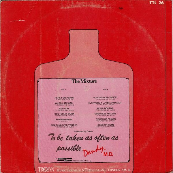 Image of Back Cover of LP - VG/G - DANDY, Your Musical Doctor (Downtown; TTL 26, UK 1970, Laminated Front Sleeve), ,  - 3845401S