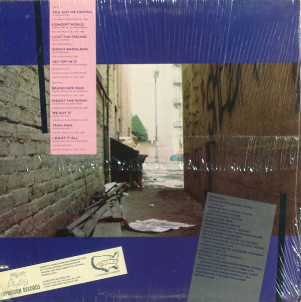 Image of Back Cover of LP - VG/VG - EDDIE HINTON, Very Extremely Dangerous (Capricorn; CPN0204, US 1978, Company Inner), Cut-out strip on spine. ,  - 0726014E