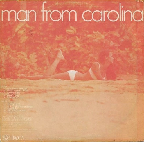 Image of Back Cover of LP - VG/VG - G.G. ALL STARS, Man From Carolina (GG's Records / Trojan Records; TBL 129, UK 1970, Laminated Front Sleeve), Conservative grading, nice copy. Signs of ringwear on back sleeve.,  - 2916052C