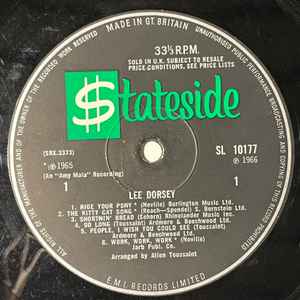 Image of Label Cover of LP - VG/VG - LEE DORSEY, Ride Your Pony / Get Out Of My Life, Woman (Stateside; SL 10177, UK 1966, Flipback Sleeve, Mono), Very light marks only,  - 1246285S