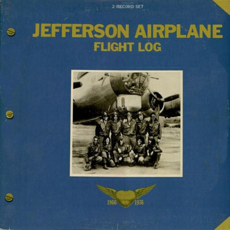 Image of Front Cover of 2xLP - G+/VG+ - JEFFERSON AIRPLANE, Flight Log (Grunt; CYL2-1255, US 1977, Textured Gatefold Sleeve, 2 Inners & Booklet), Cut-out (Notched), Inners Split, Heavy Ring Wear, Corner Bumps,  - 4326254E