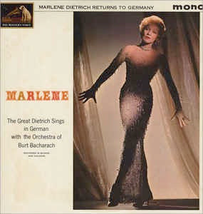 Image of Front Cover of LP - VG/VG - MARLENE DIETRICH, Returns To Germany (HMV; CLP1659, UK 1962, Laminated Flipback Sleeve), With Concert Programme from 1964,  - 0926267E