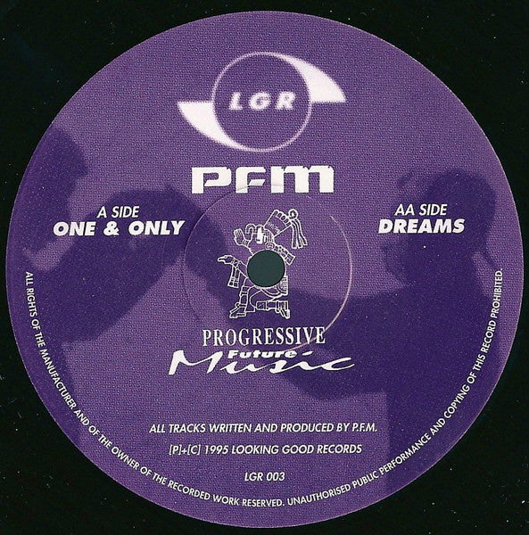 Image of Label Cover of 12" - VG/VG - PFM, One & Only / Dreams (Looking Good; LGR003, UK 1995, Picture Sleeve), Light marks only,  - 3226042E