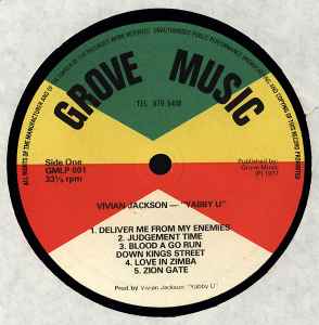Image of Label Cover of LP - VG+/VG+ - THE YABBY YOU VIBRATION (YABBY YOU), Deliver Me From My Enemies (Grove Music; GMLP 001, UK 1977, Laminated Front Sleeve), Nice copy! Disc is glossy with only the lightest of marks. Sleeve has a few pinches to laminated spine and is slightly wavy from manufacturing.,  - 2316302C